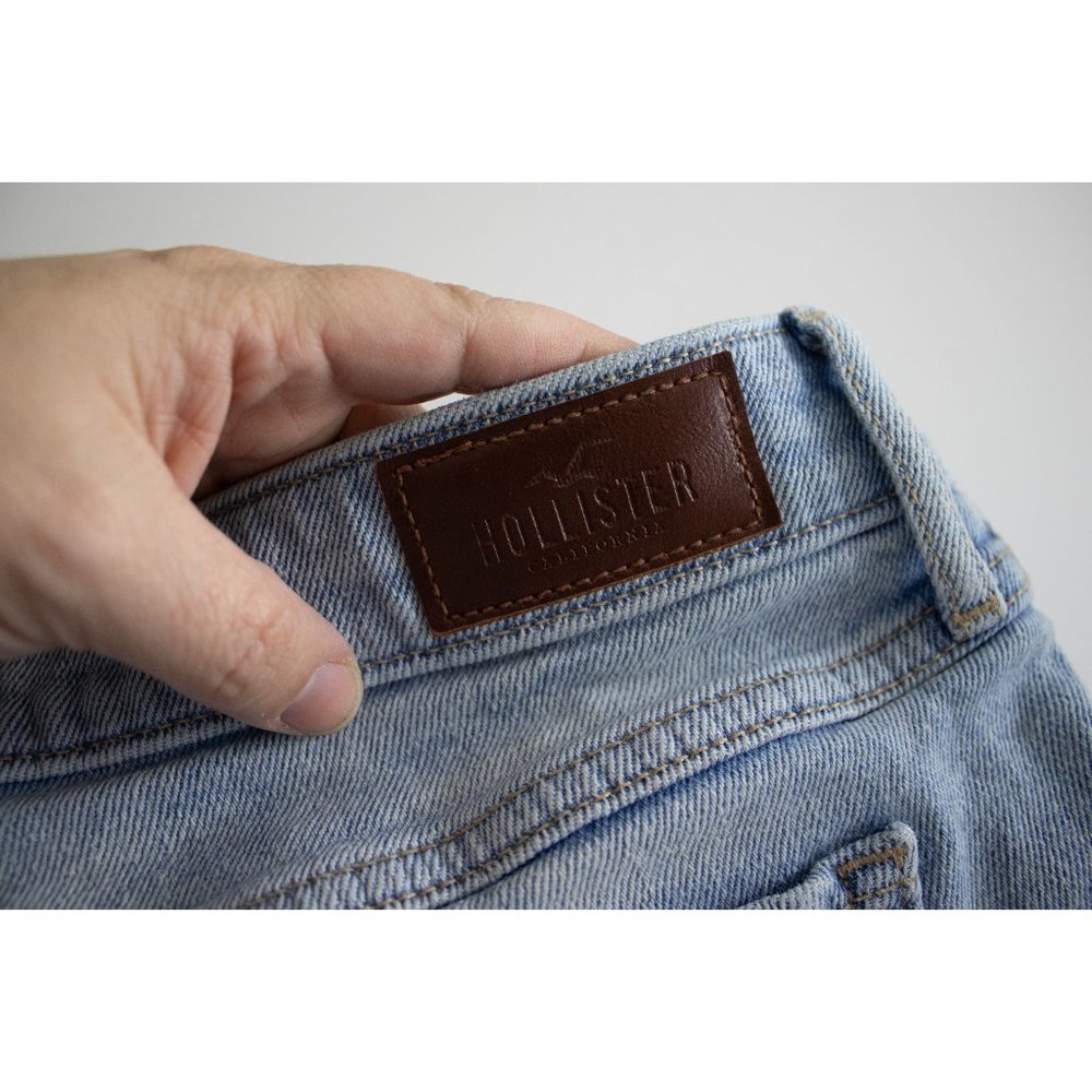 Hollister Low Rise Short Short - Distressed Jean Shorts with Embroidery - 28 - Picture 11 of 13